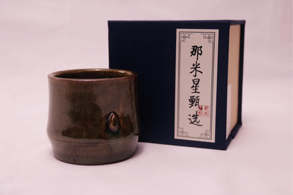 [Tea Cup] Rock Ceramic-Handmade Wood-fired make Bamboo-jointed tea cup