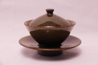 [Tea Cup] Rock Ceramic - Handmade Wood-fired make “QingShan”(青山) Gaiwan