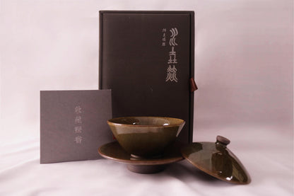 [Tea Cup] Rock Ceramic - Handmade Wood-fired make “QingShan”(青山) Gaiwan