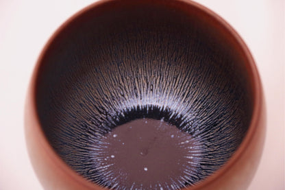 [Tea Cup] Silver pattern Full Glaze - Jianyao Teacup